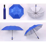 Windproof Double Layer Umbrella with Bottle Cover – UV Protection and Rain Shield | Outdoor Car Umbrella for Women, Men, and Kids (Multi-Color)