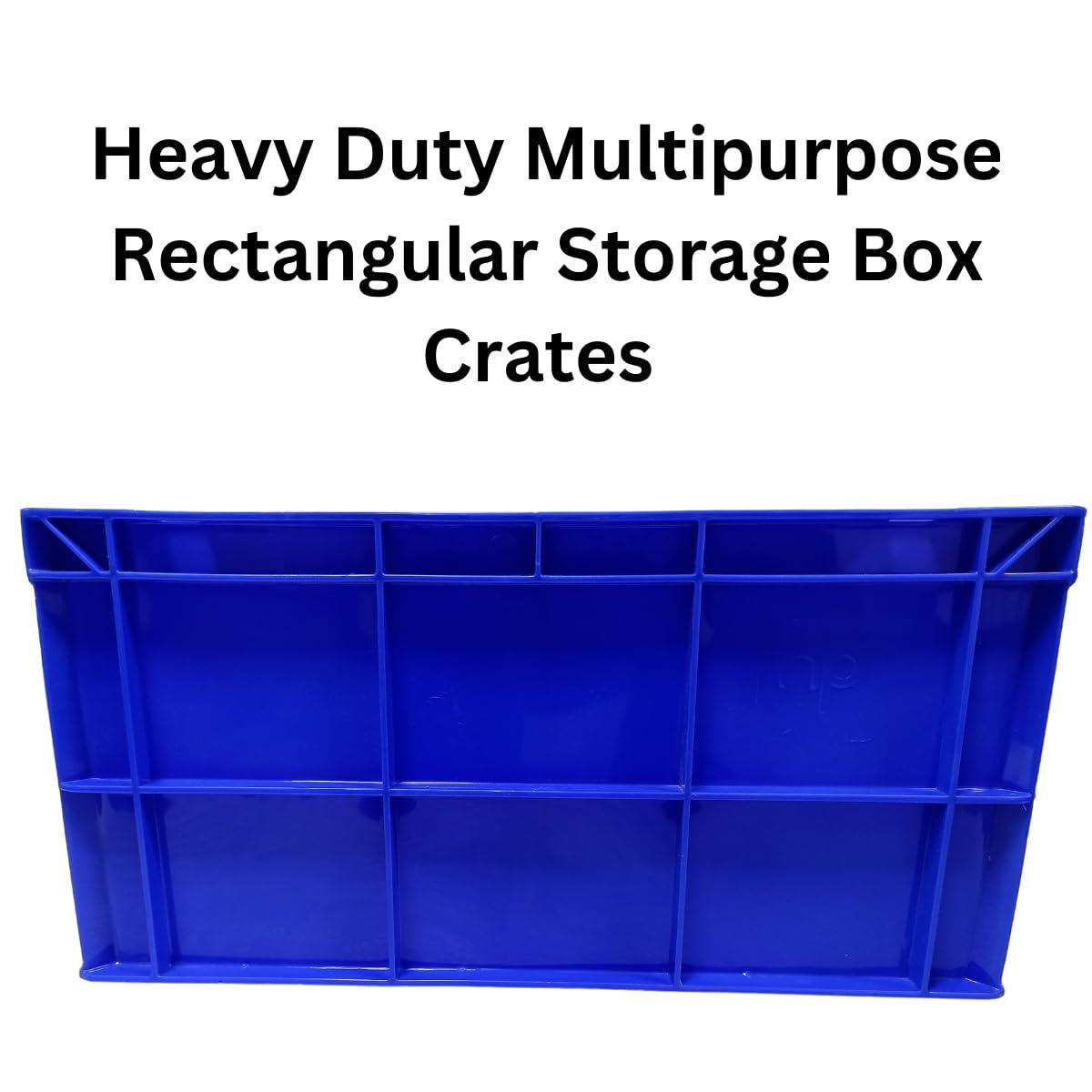 SINGHAL Versatile Plastic Storage Crate, 500x325x250 mm – Perfect for Organizing and Storing Items