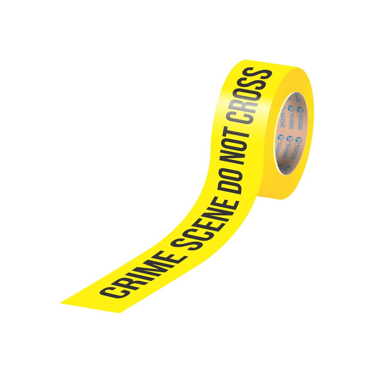 SINGHAL 3 Inch x 300 Meter Crime Scene Do Not Cross Barricade Tape Roll, High Visibility Bright Yellow Tape with Bold Black Print, Maximum Readability