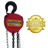 1 Ton Hand Chain Pulley Block – Heavy Duty Manual Hoist with 8mm Chain, 3m Lift, Industrial-Grade Steel for Transport, Workshops, Garages, Warehouses