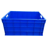 SINGHAL Heavy Duty Big Blue Portable Plastic Crate 650x450x315mm | Versatile Storage Crate | Large Shelf Basket for Vegetables, Fruits, Milk | 2-Pack