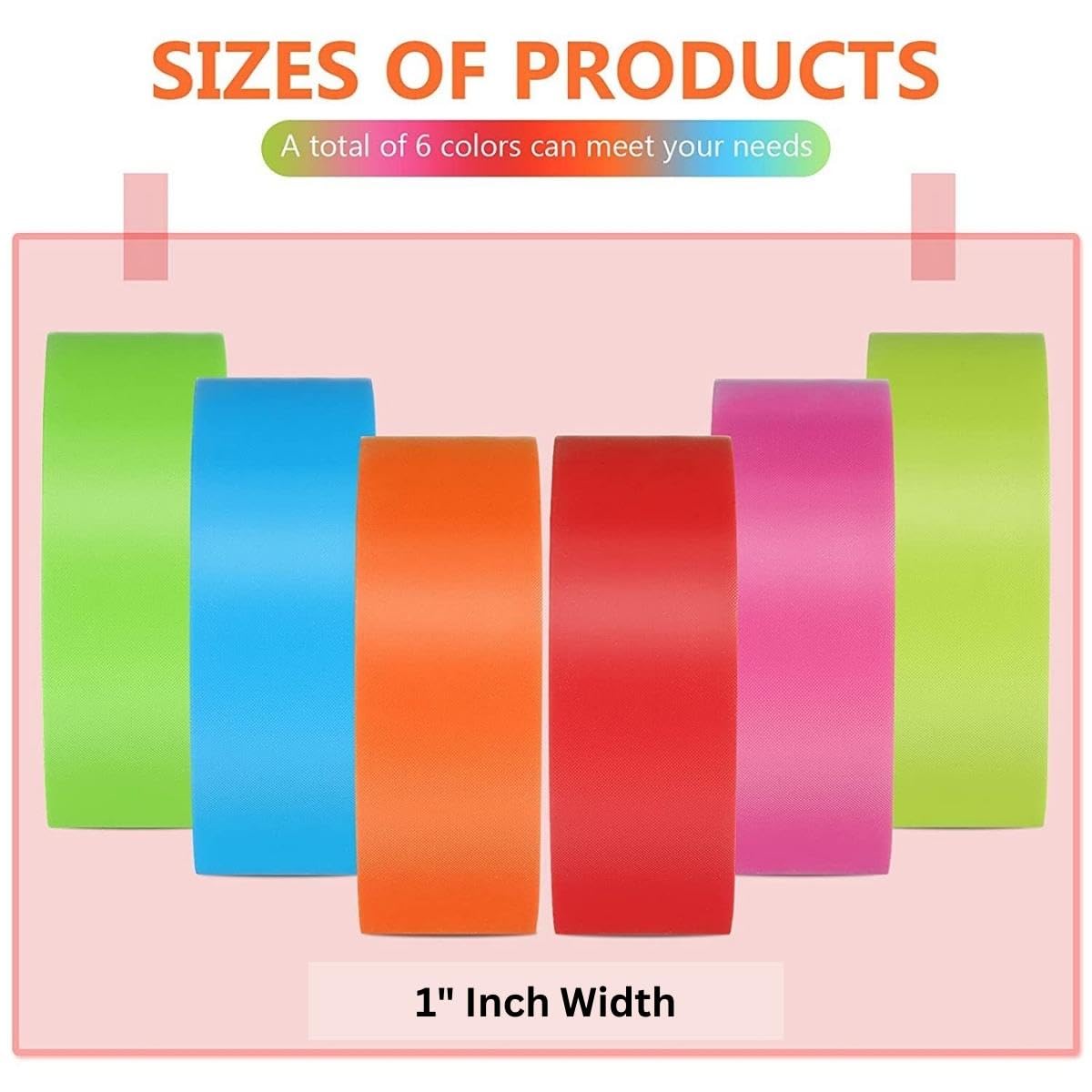 SINGHAL Flagging Tape Pink 1 Inch width 300 feet Length for marking and flagging various areas | Highly Visible (Combo Pack of 6)
