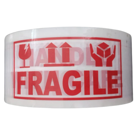 SINGHAL Handle with Care Fragile Tape Printed Tape Packaging Tape (1 Roll) 48mm X 65 Meter