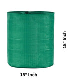 SINGHAL HDPE UV Protected Round Plants Grow Bags 15x18 Inches Pack of 10 Green Colour Suitable for Terrace and Vegetable Gardening