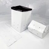 Poly Grow Bags - 10 pcs, 24x24x40 cm, White Outside, Black Inside. Perfect for growing vegetables and flowering plants. Durable and effective