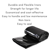 Singhal 400 Micron HDPE Pond Liner Sheet Geomembrane Sheet 2.26ft x 20ft, Heavy Duty Small Garden Backyard Waterfall Lilly Ponds Lining Fabric (Black)