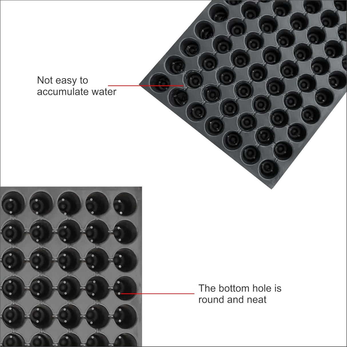 SINGHAL Seedling Tray - Pack of 20 (Black, 98 Holes) Germination Trays for Seedling, Nursery Trays for Plants, Reusable Plastic Trays for Garden Plantation, 98 Cavities Tray for Seeding