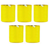 Combo Pack of 5 SINGHAL HDPE UV-Protected Yellow Round Grow Bags (24x24 Inch) – Perfect for Terrace and Vegetable Gardening