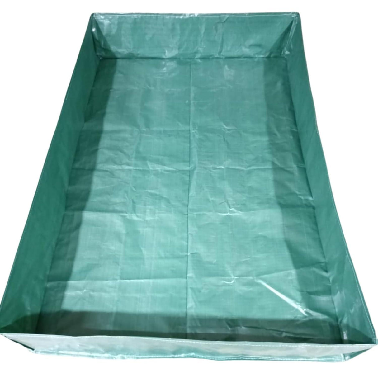 SINGHAL HDPE UV Protected Green Color Rectangular Plants Grow Bags, 6x4x1 Ft - Ideal for Vegetable Terrace Gardening (6 x 4 x 1 Feet)