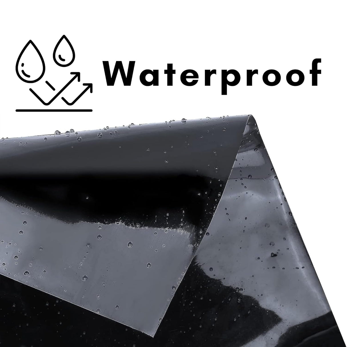 Singhal 280 Micron HDPE Pond Liner Sheet Geomembrane Sheet 3.51ft x 20ft, Heavy Duty Small Garden Backyard Waterfall Lilly Ponds Lining Fabric (Black)