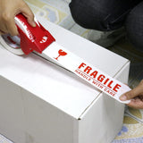 Handle with Care Fragile Tape – 2 Rolls, 48mm x 65m each, for secure packaging and safe delivery.