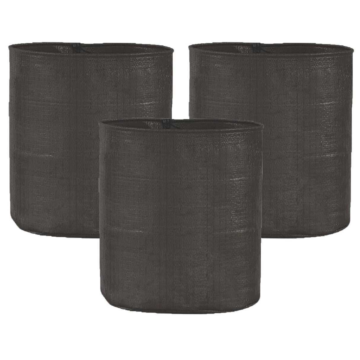 SINGHAL HDPE UV-Protected Round Grow Bags, 24x24 Inch, Black, Set of 3 – Ideal for Terrace & Veggie Gardens