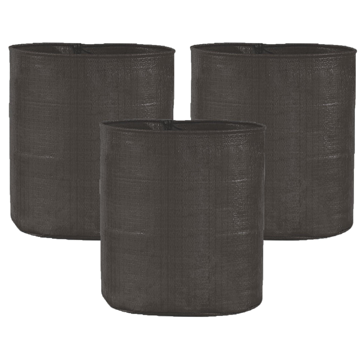 SINGHAL HDPE UV-Protected Round Grow Bags, 24x24 Inch, Black, Set of 3 – Ideal for Terrace & Veggie Gardens