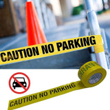 No Parking Caution Tape Roll - 3 Inch x 300 Meter Pack of 3 - High Visibility Bright Yellow Tape with Bold Black Print - No Parking Warning Tape - Waterproof