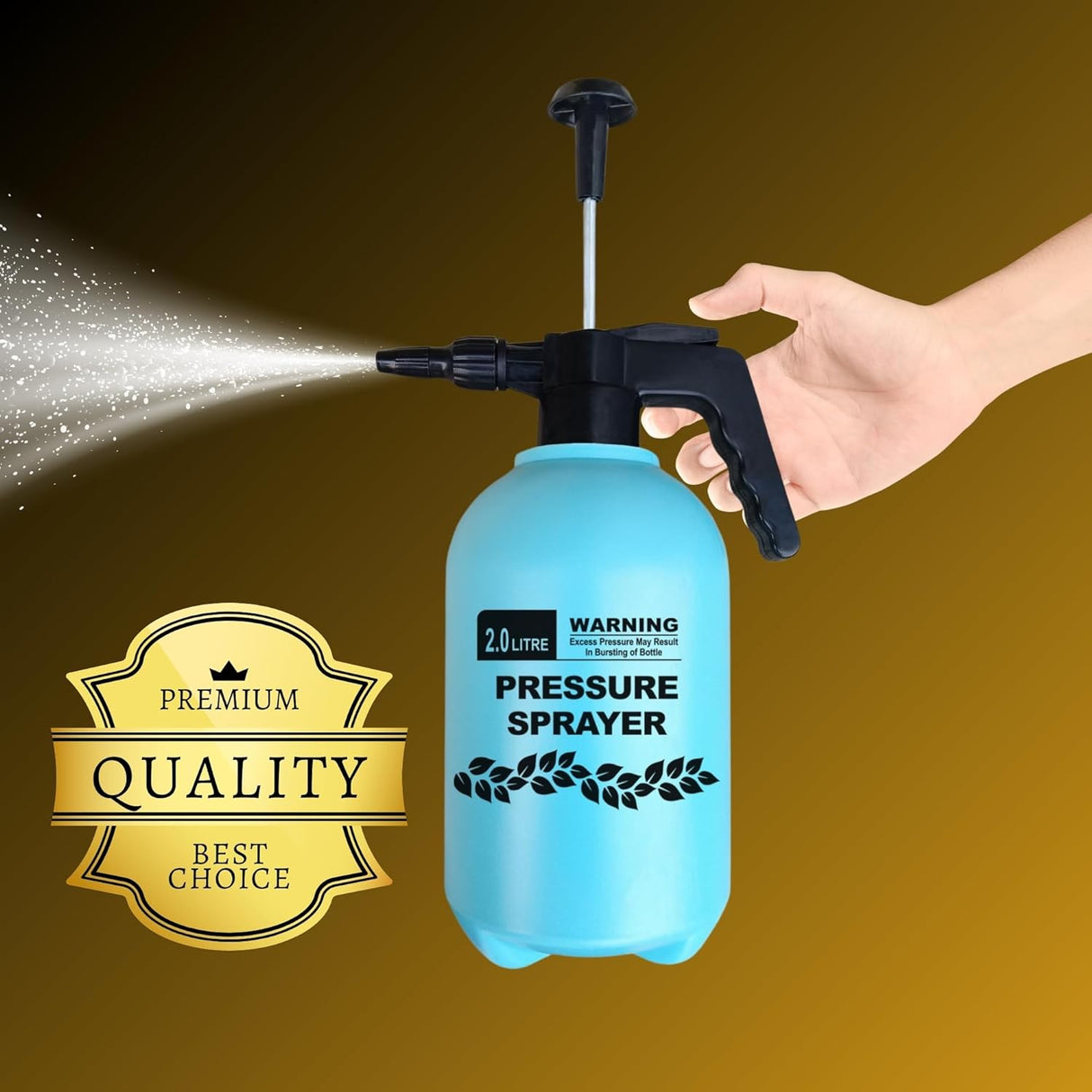 Singhal Pressure Spray Pump (2L) | Gardening Water Pump Sprayer | Plant Water Sprayer for Home Garden | Spray Bottles for Garden Plants and Lawn - Pack of 2