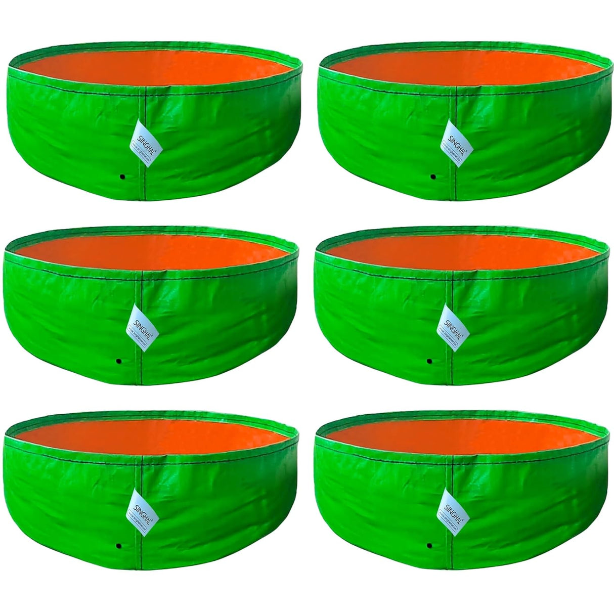 Premium 260 GSM Green HDPE UV-Protected Round Grow Bags for Durable Terrace and Vegetable Gardening