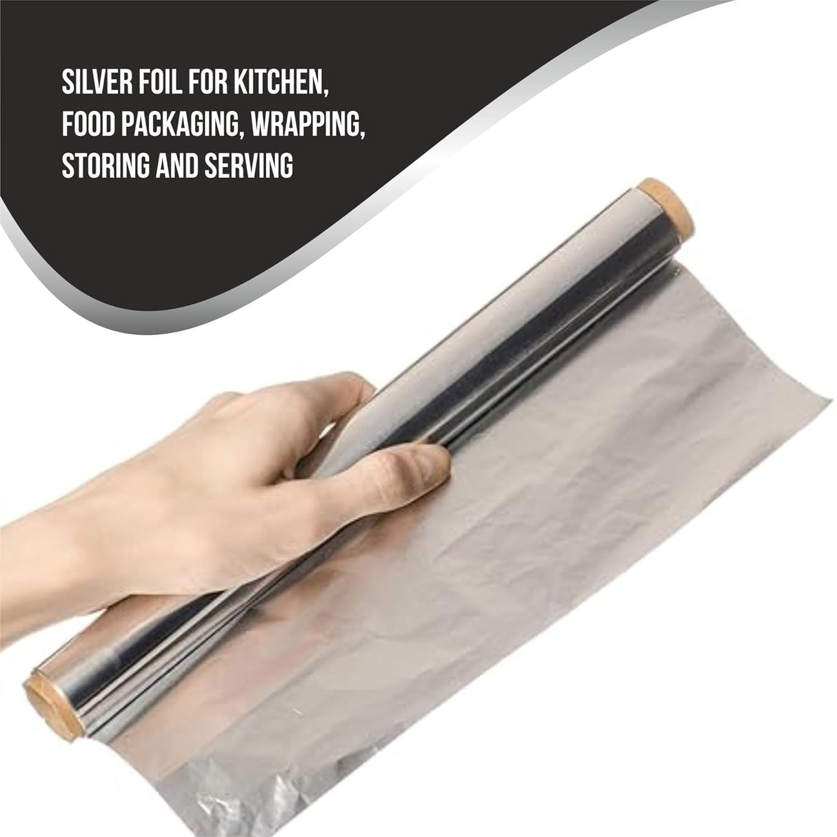 Singhal Aluminum Foil 72 Meters, 11microns | Aluminium Silver Foil for Kitchen, Food Packing, Wrapping, Storing and Serving - Pack of 2