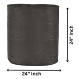 Pack of 5 SINGHAL HDPE UV-Protected 24x24 Inch Round Grow Bags, Black – Perfect for Terrace and Veggie Gardening