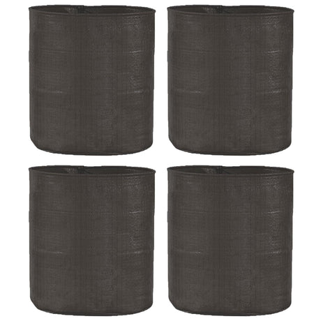 Set of 4 Black HDPE UV-Resistant Round Grow Bags (24x24 inches) by Singhal – Ideal for Terrace & Vegetable Gardens