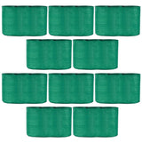 SINGHAL 18x6 Inch Round Green Grow Bags (Pack of 10) - UV Protected HDPE for Terrace and Vegetable Gardening