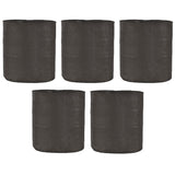 Pack of 5 SINGHAL HDPE UV-Protected 24x24 Inch Round Grow Bags, Black – Perfect for Terrace and Veggie Gardening