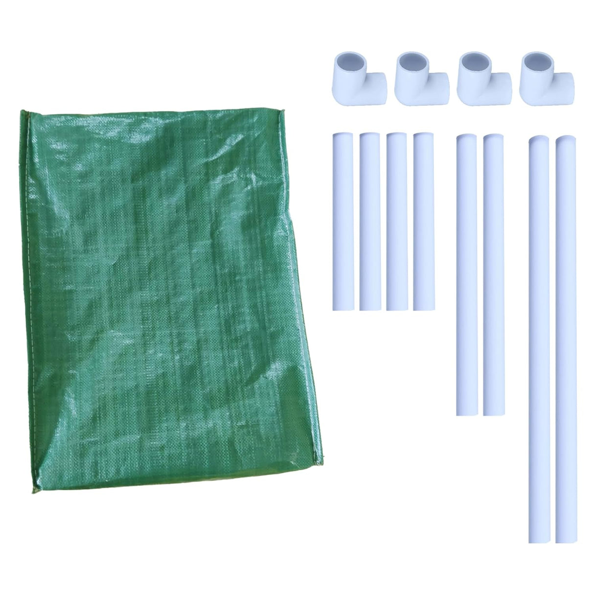 Green Color Rectangular Plants Grow Bags 6 x 4 x 1  with PVC pipe setup - Singhal Mart