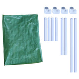 Green Color Rectangular Plants Grow Bags 6 x 4 x 1  with PVC pipe setup - Singhal Mart
