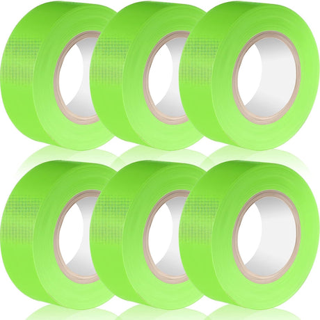 SINGHAL Flagging Tape Lime 1 Inch width 300 feet Length for marking and flagging various areas | Highly Visible (Combo Pack of 6)