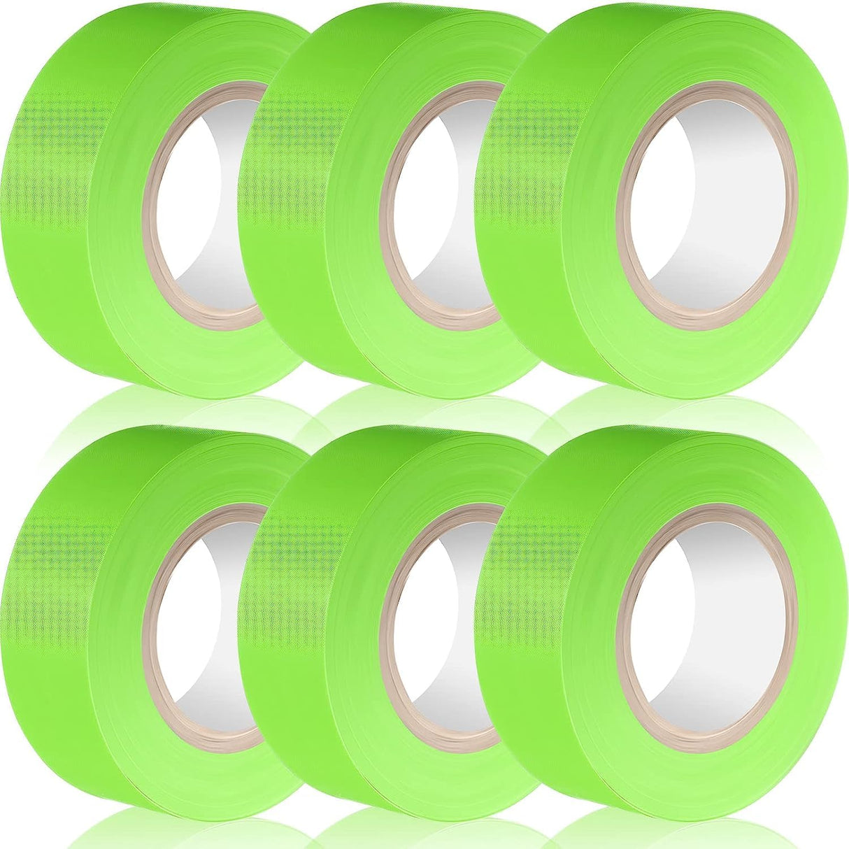 SINGHAL Flagging Tape Lime 1 Inch width 150 feet Length Pack of 6, for marking and flagging various areas | Highly Visible