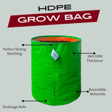 SINGHAL 15x18 inch Grow Bags for Home Gardening, HDPE Plants Bag for Fruits, Vegetables Flowers, 260 GSM Grow Bag, UV Protected