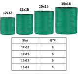 Singhal HDPE UV-Resistant Round Grow Bags Set - Includes 12x12, 12x15, 15x15, 15x18 Inch Sizes, 5 Bags of Each Size (Pack of 20) for Terrace and Vegetable Gardening