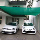 Singhal HDPE Green Shade Net: 50% UV protection for car parking, boundary fencing, and shade houses. Features eyelets every meter. Size: 3x5 m