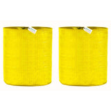 Singhal HDPE UV-Protected Yellow Round Grow Bags (15x18 Inches, Set of 2) – Perfect for Terrace and Vegetable Gardening