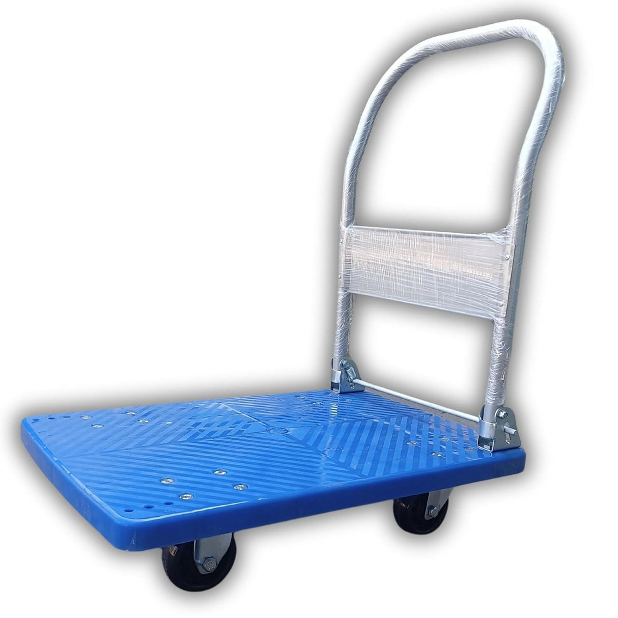 Heavy-Duty Blue Platform Trolley with 300 kg Capacity – Sturdy, Foldable Design for Easy Storage and Transport