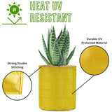 SINGHAL HDPE UV Protected Round Plants Grow Bags 15x12 Inches, Yellow Colour Ideal for Terrace and Vegetable Gardening Pack of 4