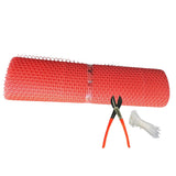 Singhal Tree Guard Net, Garden Fencing Net Virgin Plastic with 1 Cutter and 50 PVC Tags (Red, 4 ft x 5 ft)