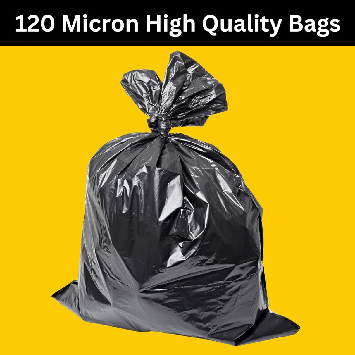 Singhal 120 Micron 18x21 Inch Garbage Bags Pack of 25 Medium Size | Plastic Dustbin Bags | Trash Bags For Kitchen, Office, Warehouse, Restaurant and 5 Star Hotel, Black Trash Bags