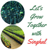 Singhal HDPE UV-Resistant Black Polypropylene Grow Bags, 9x10 inches, Combo Pack of 10 – Ideal for Home, Nursery, and Terrace Gardening.