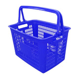 Singhal Super Market Grocery Vegetable Portable Plastic Shopping Rectangular Basket With Handle (Blue)