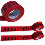 SINGHAL Do Not Enter Barricade Tape 3 Inch X 300 Meter, Red with Bold Black Print, Wide for Maximum Readability, Tear Resistant Design, High Visibility 300mtr Pack of 3