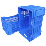 SINGHAL Heavy Duty Big Blue Portable Plastic Crate 54x36x29 CM | Versatile Storage Crate | Large Bin for Vegetables, Fruit, Milk & More