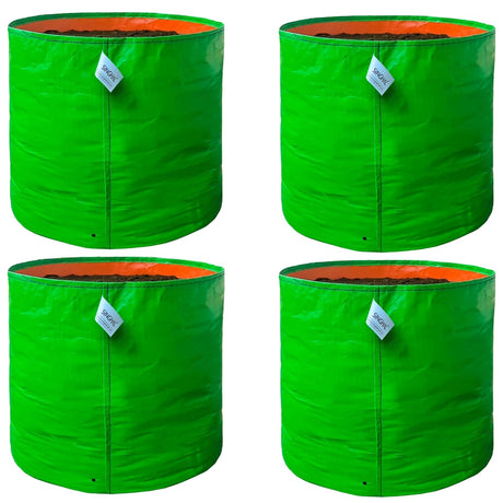 HDPE Plants Bag for Fruits, Vegetables Flowers, 260 GSM Grow Bag, UV Protected 24x24 inch Pack of 4 for Home Gardening