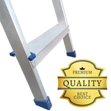 Singhal 5 Step Foldable Aluminium Ladder| 5 Step Ladder/Aluminium Ladder Wide Anti Skid Slip Prevention Steps Step Ladder - 5 Year Manufacturer Warranty