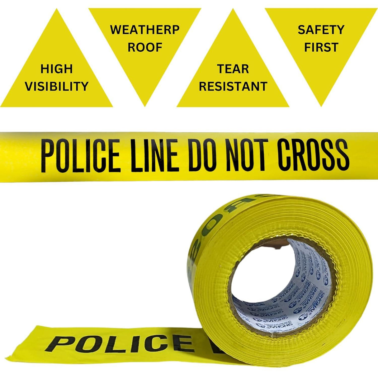 Police Line Do Not Cross Barricade Tape - 3 Inch Width, 300 Meter Length