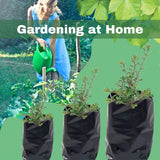 SINGHAL HDPE UV-Resistant Black Poly Grow Bags | 14x14 inches, Pack of 25 | Ideal for Home & Terrace Gardens