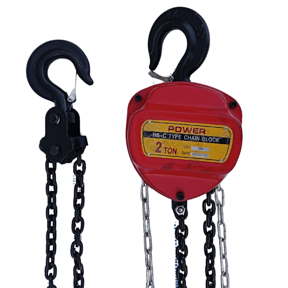 2 Ton Hand Chain Pulley Block – Heavy Duty Manual Hoist with 8mm Chain and 3m Lift, Industrial-Grade Steel for Lifting in Workshops, Garages, and Warehouses