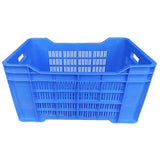 SINGHAL Heavy Duty Big Blue Portable Plastic Crate 54x36x29 CM | Versatile Storage Crate | Large Bin for Vegetables, Fruit, Milk & More