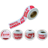 SINGHAL Caution Tape Roll 200 Meter 3” Inch Red and White, Barricade Tape Non-Adhesive Warning Tape Waterproof Polyethylene Material 200 mtr (200 mtr Combo Pack of 3)