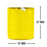 SINGHAL HDPE UV Protected Round Plants Grow Bags 15x12 Inches, Yellow Colour Ideal for Terrace and Vegetable Gardening Pack of 2