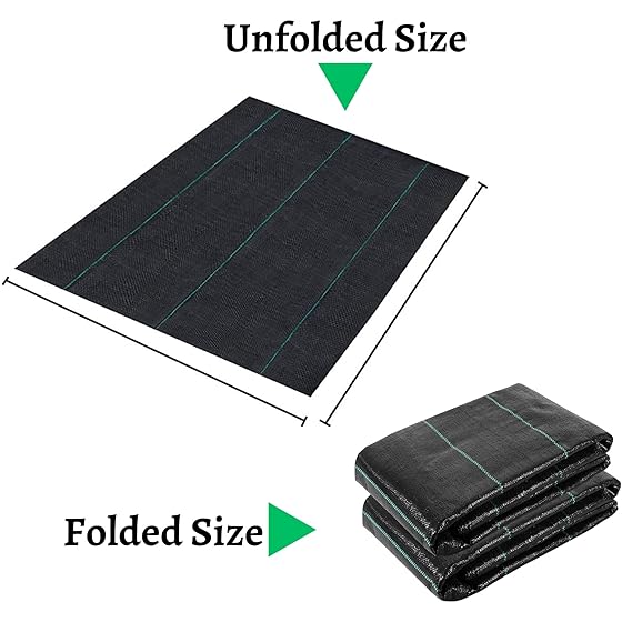 Premium Black Garden Weed Control Barrier Mat, 2 x 30m, Heavy Duty 90 GSM Landscape Fabric for Effective Gardening and Outdoor Projects